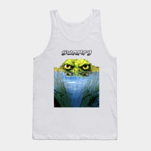 Swampy: Government Dysfunction on a light (Knocked Out) background Tank Top